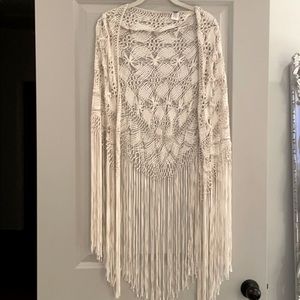 Free People silk woven bohemian shall/beach wrap